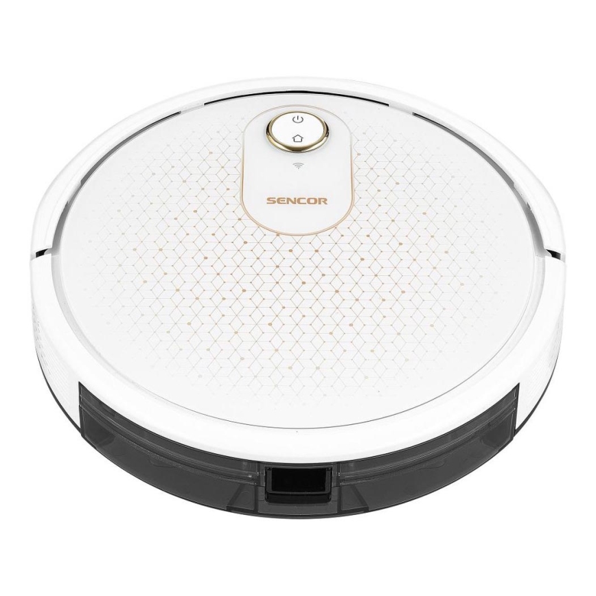 Sencor - Inteligentný robotický vysávač s mopom 2v1 28W/2600 mAh Wi-Fi biela + diaľkové ovládanie