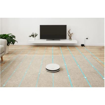 Sencor - Inteligentný robotický vysávač s mopom 2v1 28W/2600 mAh Wi-Fi biela + diaľkové ovládanie