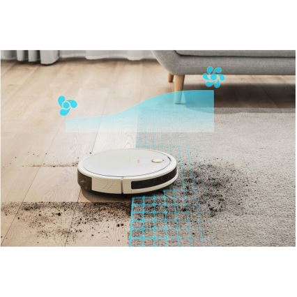 Sencor - Inteligentný robotický vysávač s mopom 2v1 28W/2600 mAh Wi-Fi biela + diaľkové ovládanie