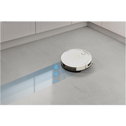 Sencor - Inteligentný robotický vysávač s mopom 2v1 28W/2600 mAh Wi-Fi biela + diaľkové ovládanie