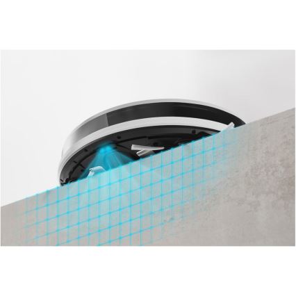 Sencor - Inteligentný robotický vysávač s mopom 2v1 28W/2600 mAh Wi-Fi biela + diaľkové ovládanie