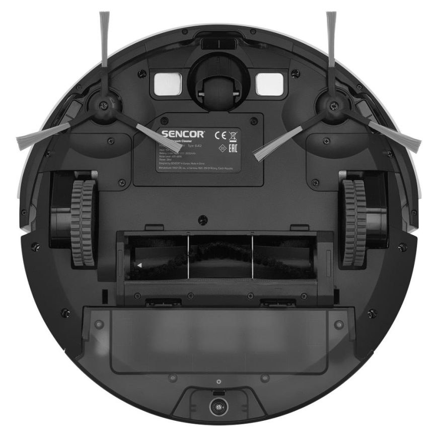 Sencor - Inteligentný robotický vysávač s mopom 2v1 28W/2600 mAh Wi-Fi biela + diaľkové ovládanie