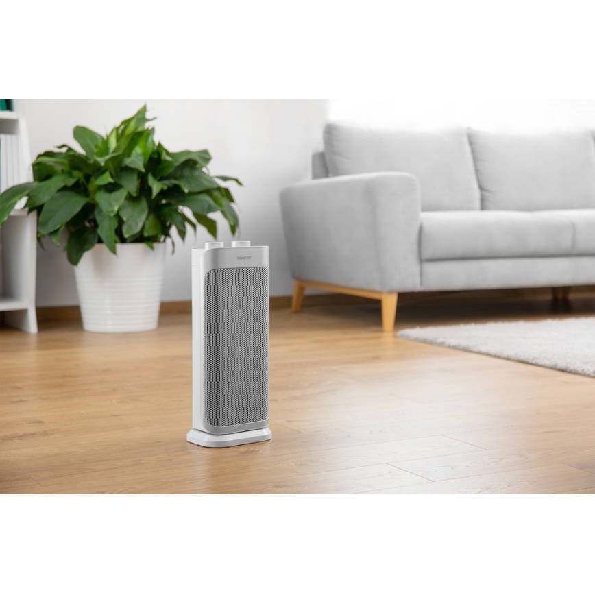 Sencor - Keramický ventilátor s vykurovacím telesom a termostatom 1000/2000W/230V