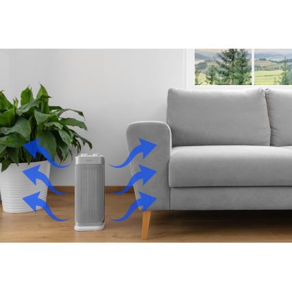 Sencor - Keramický ventilátor s vykurovacím  telesom a termostatom 1000/2000W/230V