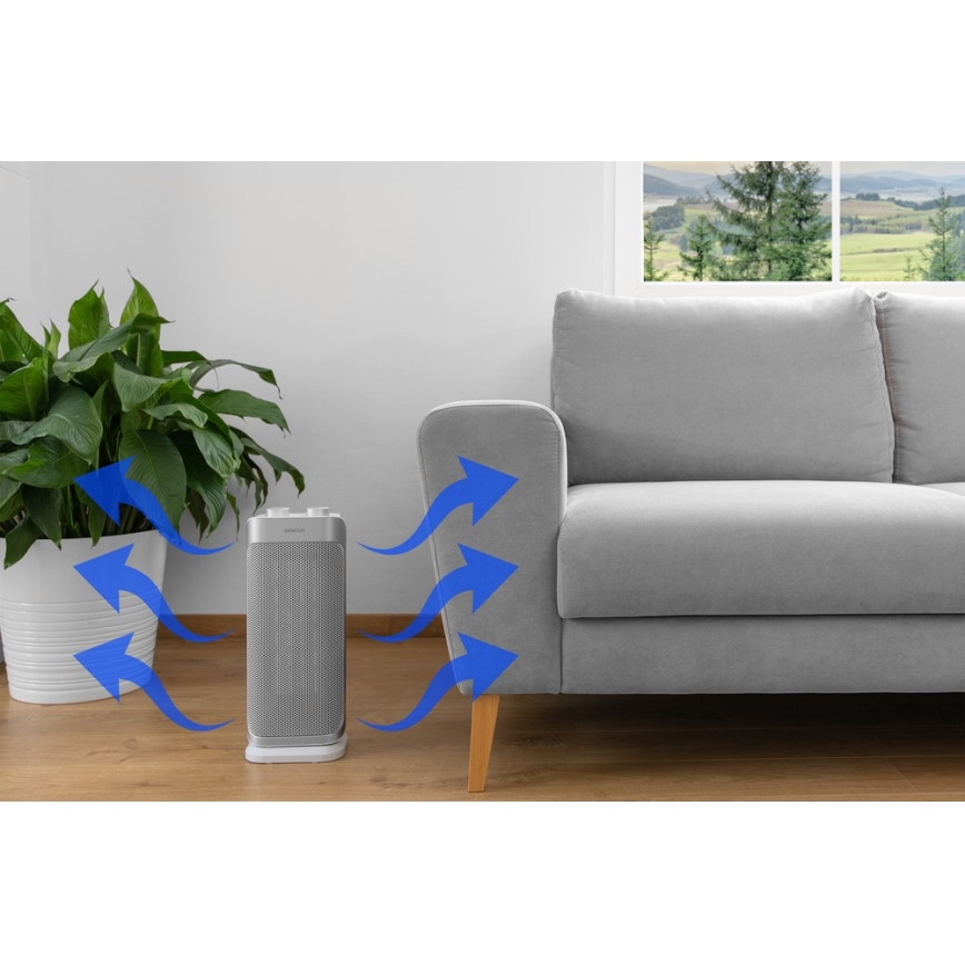Sencor - Keramický ventilátor s vykurovacím telesom a termostatom 1000/2000W/230V