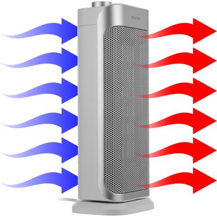 Sencor - Keramický ventilátor s vykurovacím  telesom a termostatom 1000/2000W/230V