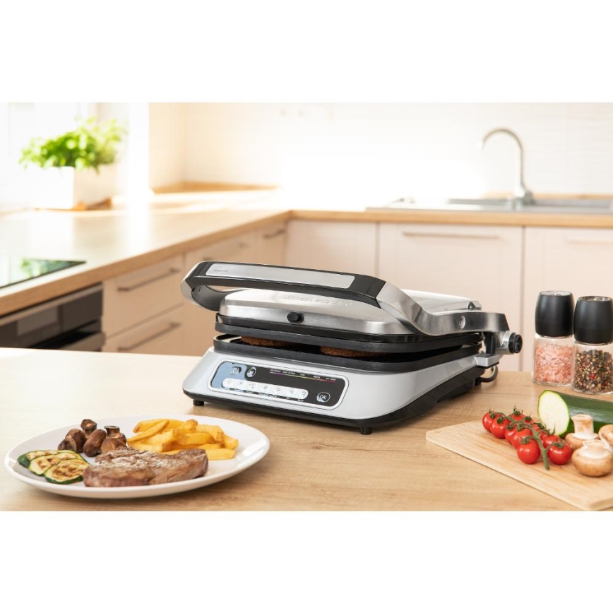 Sencor - Kontaktný gril 2100W/230V matný chróm