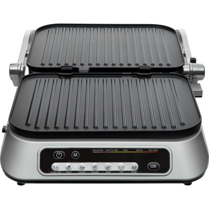 Sencor - Kontaktný gril 2100W/230V matný chróm