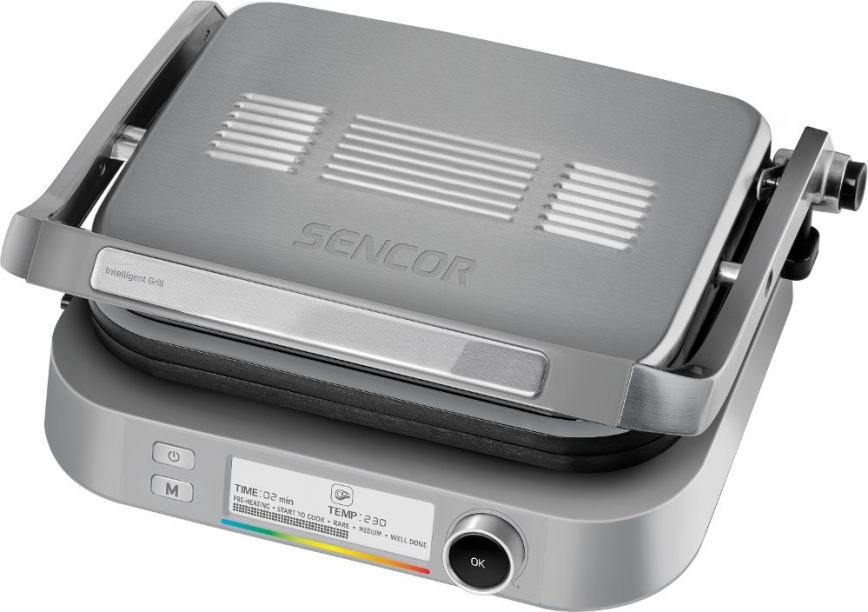 Sencor - Kontaktný gril 2100W/230V matný chróm