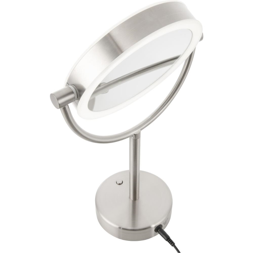 Sencor - Kozmetické zrkadielko s LED podsvietením LED/5W/230V nerez