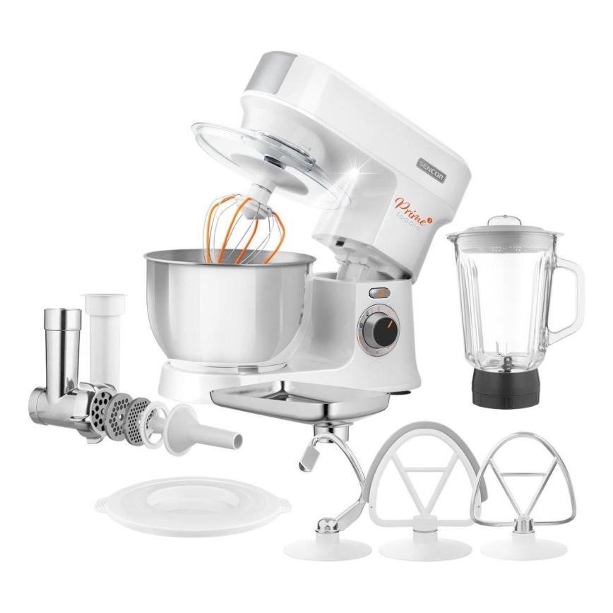 Sencor - Kuchynský robot s nerezovou misou 1000W/230V biela