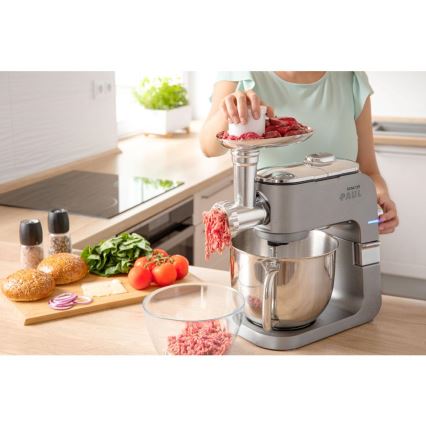 Sencor - Kuchynský robot s nerezovou misou 1700W/230V matný chróm