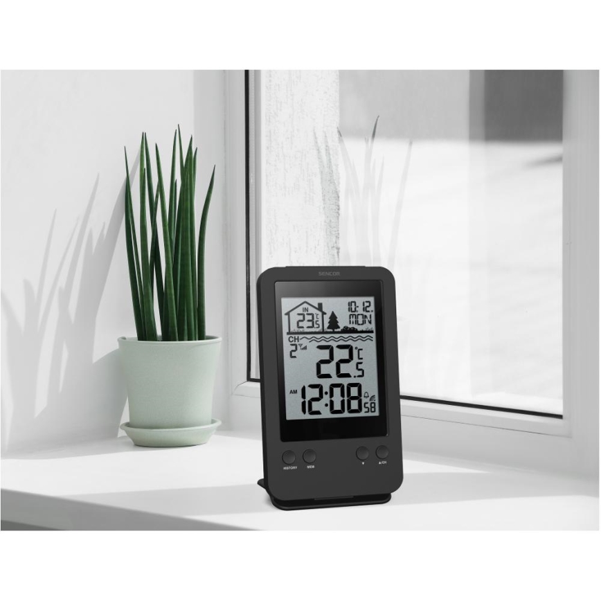 Sencor - Meracia stanica s bezdrôtovým plávajúcim snímačom na bazén 2xAA + 2xAA IPX7