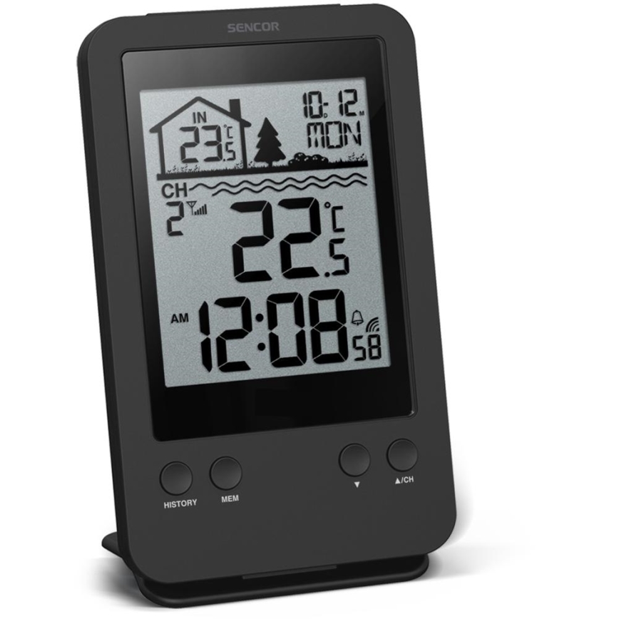 Sencor - Meracia stanica s bezdrôtovým plávajúcim snímačom na bazén 2xAA + 2xAA IPX7