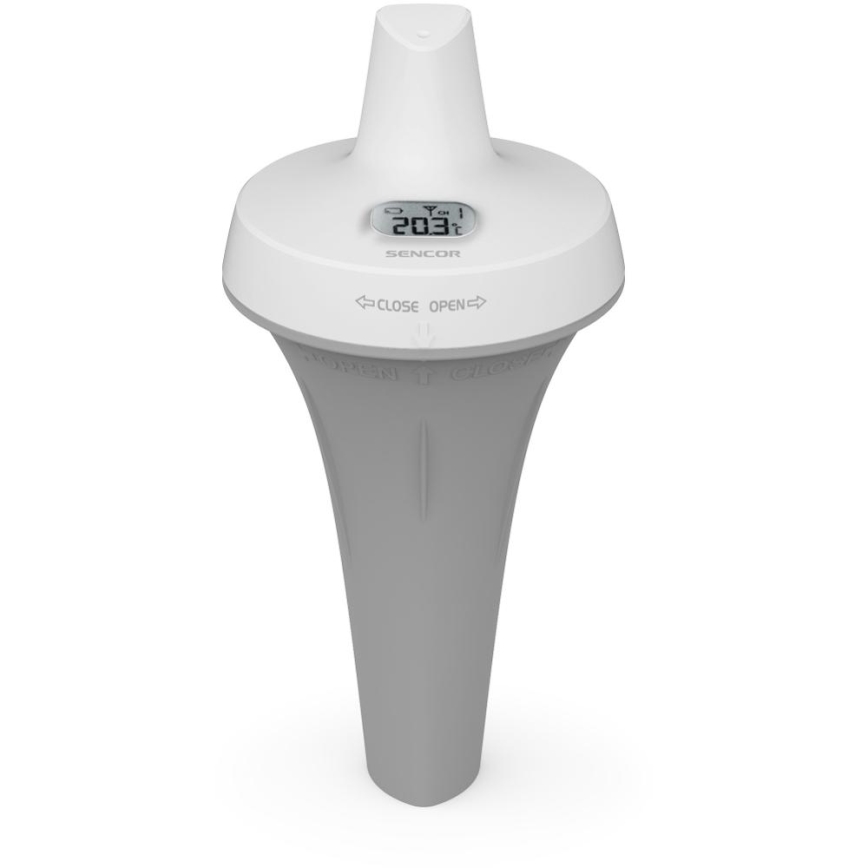 Sencor - Meriaca stanica s bezdrôtovým bazénovým plávajúcim senzorom 2xAA + 2xAA IPX7