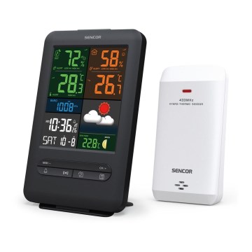 Sencor - Meteostanica s farebným LCD displejom 5V/1xCR2032