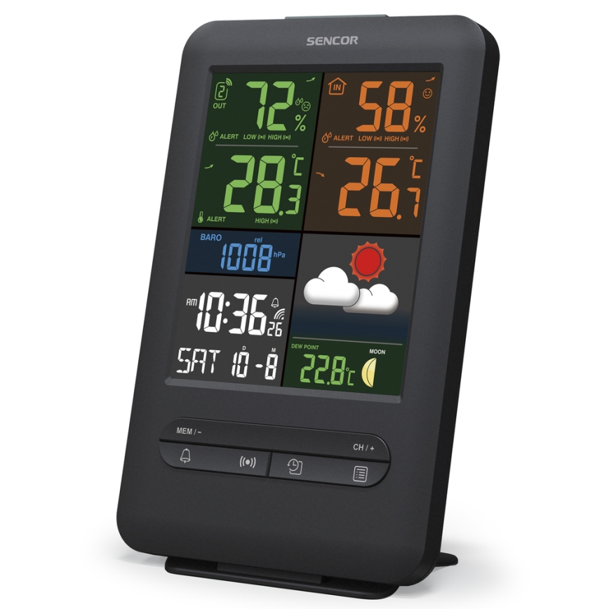 Sencor - Meteostanica s farebným LCD displejom 5V/1xCR2032
