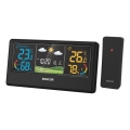 Sencor - Meteostanica s farebným LCD displejom, napájanie 3xAAA + 2xAA, čierna