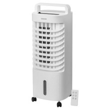 Sencor - Mobilný ochladzovač vzduchu s LED displejom 3v1 45W/230V biela + diaľkové ovládanie