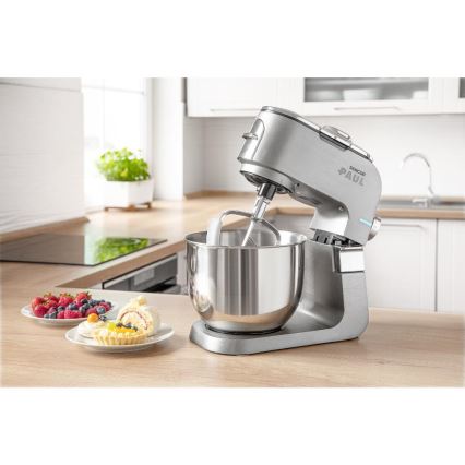 Sencor - Multifunkčný kuchynský robot s nerezovou misou 1500W/230V matný chróm