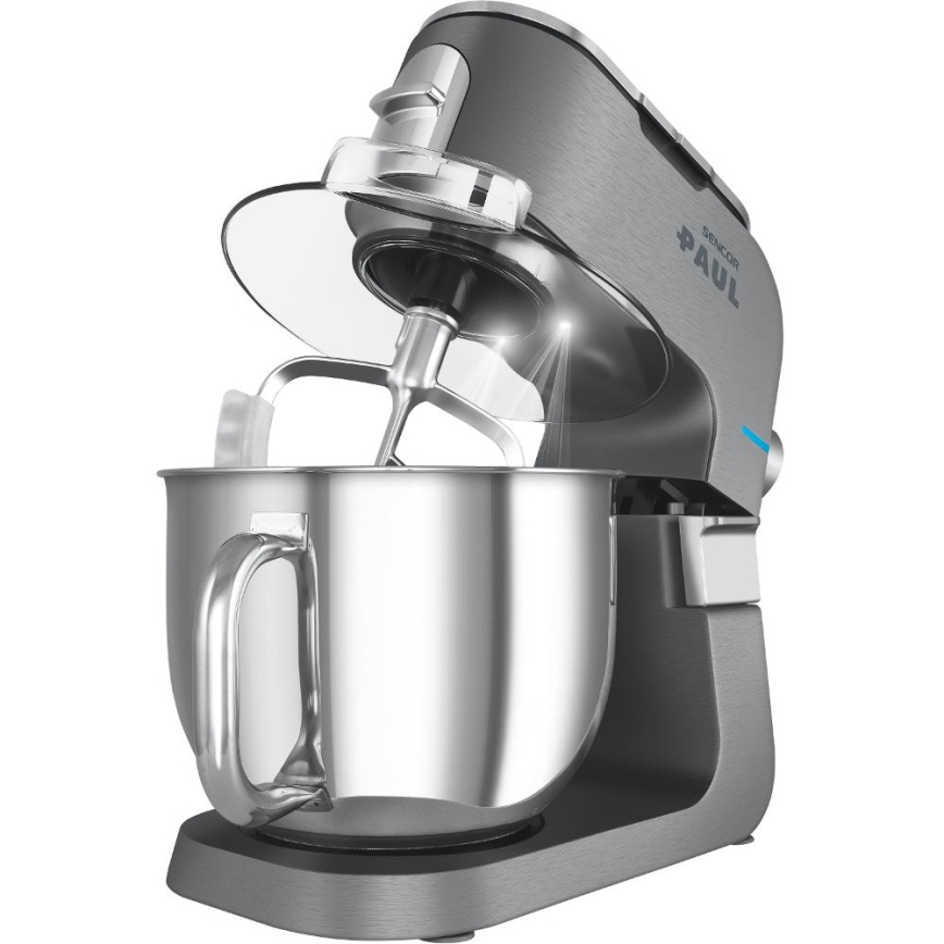 Sencor - Multifunkčný kuchynský robot s nerezovou misou 1500W/230V matný chróm