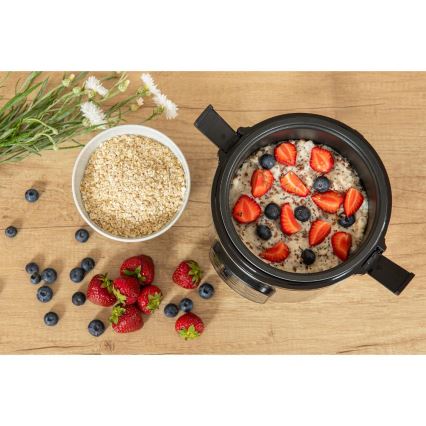 Sencor - Multifunkčný ryžovar 350W/230V 0,6 l nerez/čierny