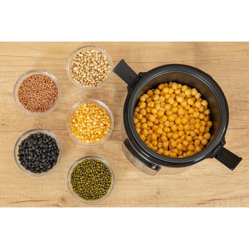 Sencor - Multifunkčný ryžovar 350W/230V 0,6 l nerez/čierny