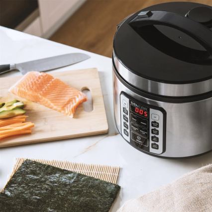 Sencor - Multifunkčný ryžovar 700W/230V 1,5 l nerez/čierna