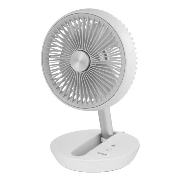 Sencor - Nabíjací stolný ventilátor 5W/5V 4000 mAh biely