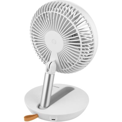 Sencor - Nabíjací stolný ventilátor 5W/5V 4000 mAh biely