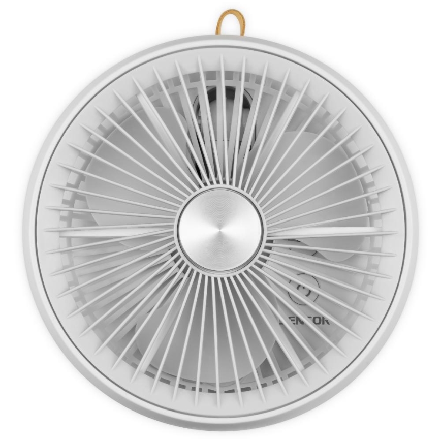 Sencor - Nabíjací stolný ventilátor 5W/5V 4000 mAh biely