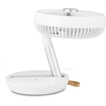 Sencor - Nabíjací stolný ventilátor 5W/5V 4000 mAh biely