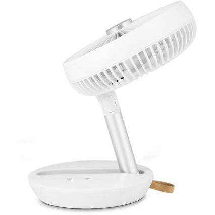 Sencor - Nabíjací stolný ventilátor 5W/5V 4000 mAh biely