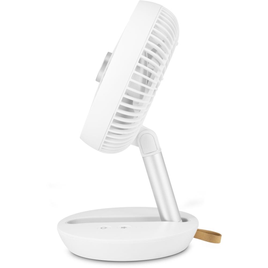 Sencor - Nabíjací stolný ventilátor 5W/5V 4000 mAh biely