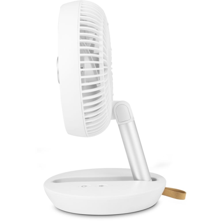 Sencor - Nabíjací stolný ventilátor 5W/5V 4000 mAh biely