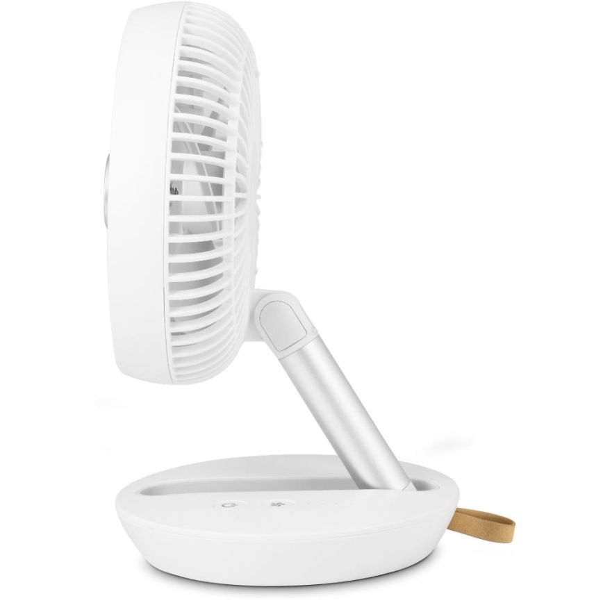 Sencor - Nabíjací stolný ventilátor 5W/5V 4000 mAh biely