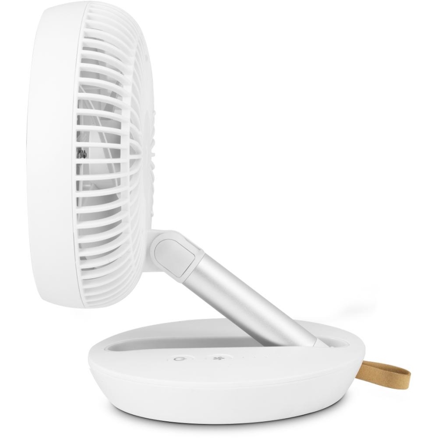 Sencor - Nabíjací stolný ventilátor 5W/5V 4000 mAh biely