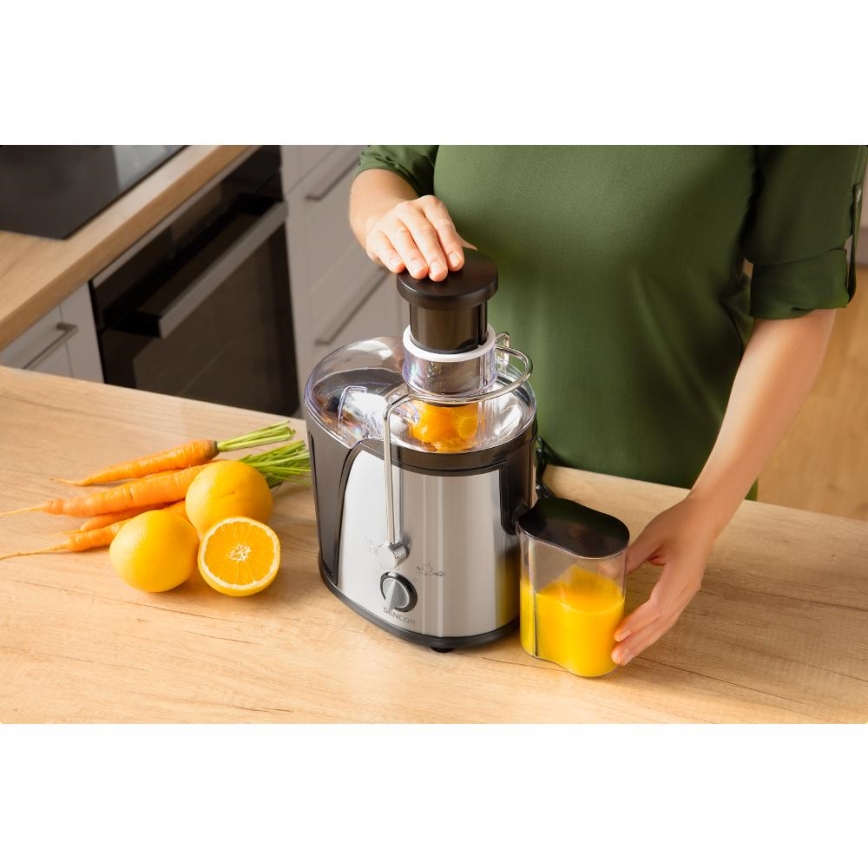 Sencor - Odšťavovač 400W/230V matný chróm/čierna