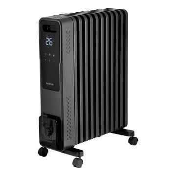 Sencor - olejový ohrievač s 11 rebrami 1000/1200/2400W/230V Wi-Fi čierny