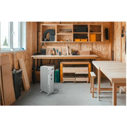 Sencor - Olejový ohrievač s 9 rebrami 800/1200/2000W/230V biely