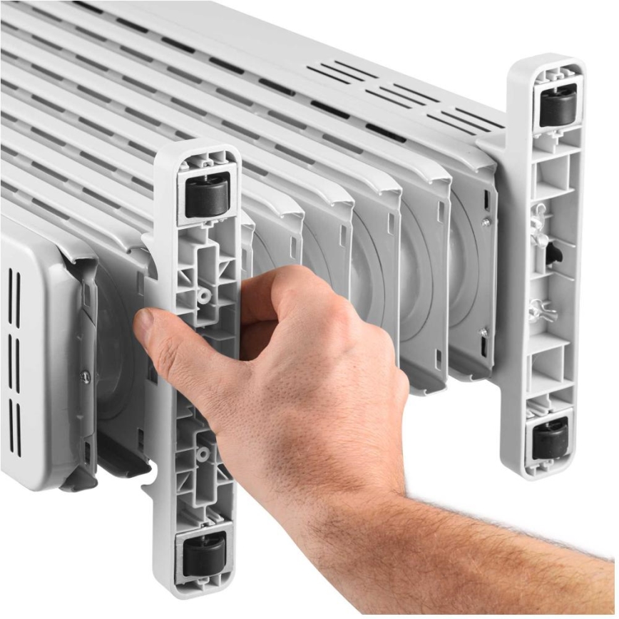 Sencor - Olejový ohrievač s 9 rebrami 800/1200/2000W/230V biely