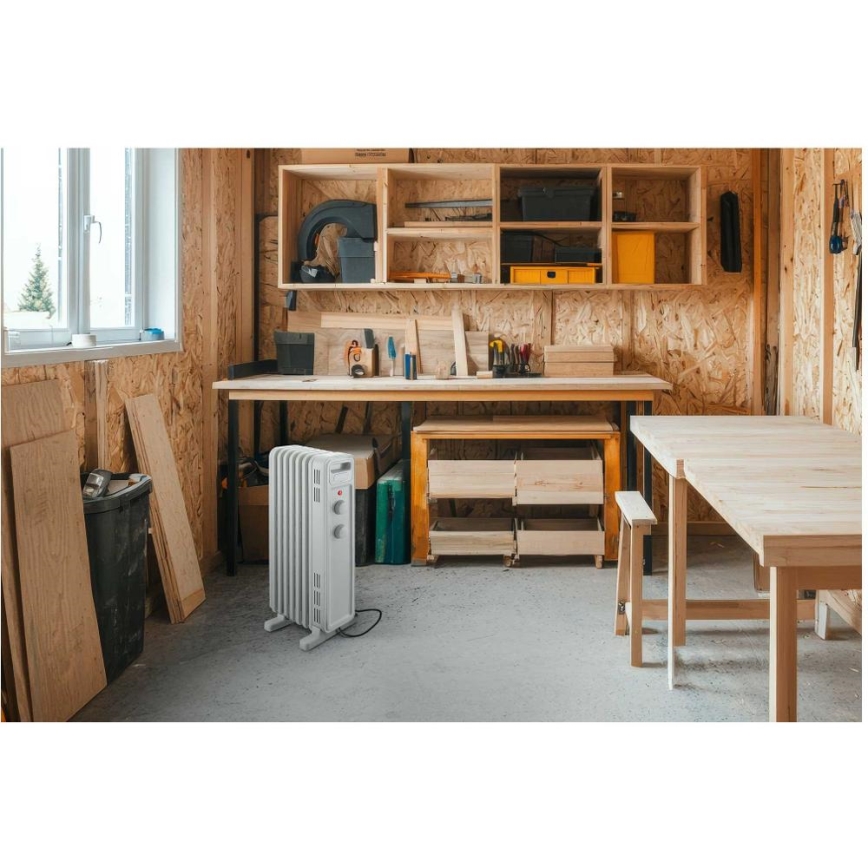 Sencor - Olejový ohrievač so 7 rebrami 600/900/1500W/230V biela