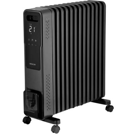Sencor - Olejový radiátor s 13 rebrami 1000/1500/2730W/230V Wi-Fi čierna