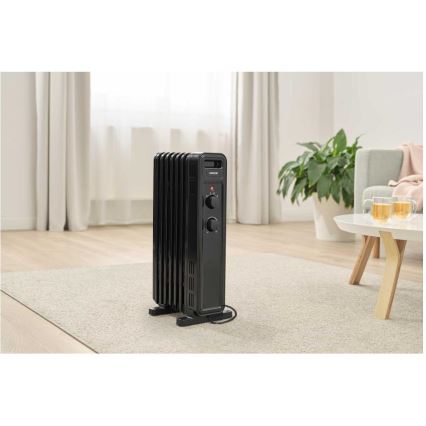 Sencor - olejový radiátor so 7 rebrami, 600/900/1500 W, 230 V, čierny