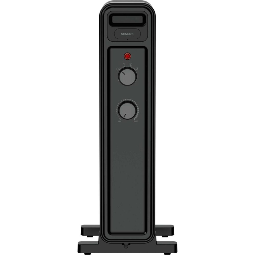 Sencor - olejový radiátor so 7 rebrami, 600/900/1500 W, 230 V, čierny