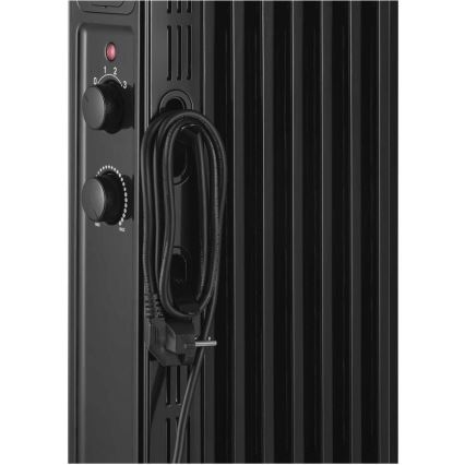 Sencor - olejový radiátor so 7 rebrami, 600/900/1500 W, 230 V, čierny