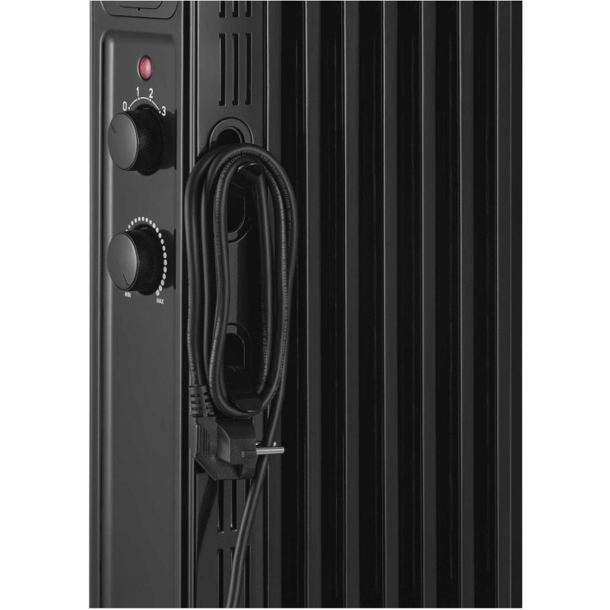 Sencor - olejový radiátor so 7 rebrami, 600/900/1500 W, 230 V, čierny