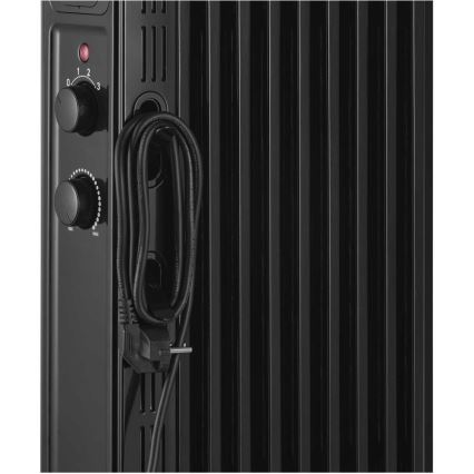 Sencor - Olejový radiátor so 9 rebrami 800/1200/2000W/230V čierna