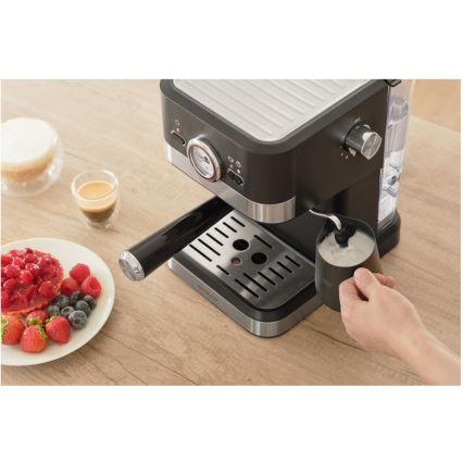 Sencor - Pákový espresso kávovar 1050W/230V čierna/matný chróm