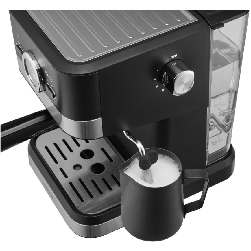 Sencor - Pákový espresso kávovar 1050W/230V čierna/matný chróm